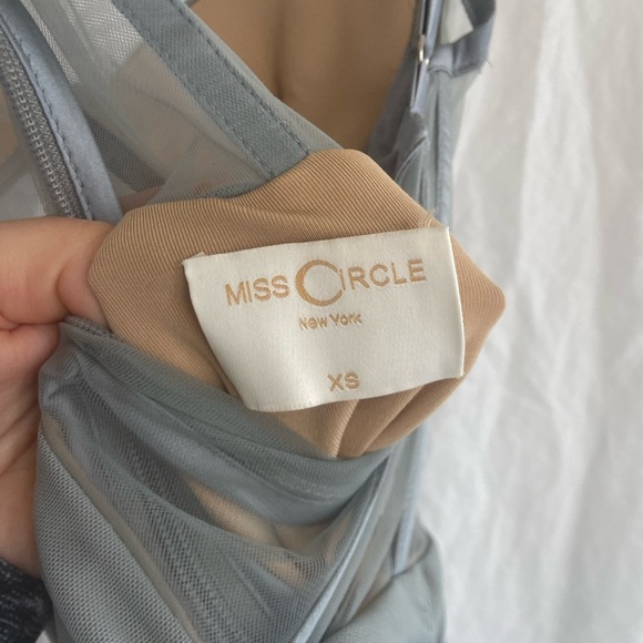 Miss Circle Grey Ruched Draping Mesh Corset Dress Size XS - Picture 6 of 16